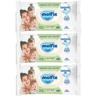 Molfix Ferah Temizlik İzotonik Sulu 3x60 180 Yaprak Islak Mendil