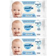 Molfix Hassas Ciltler İzotonik Sulu 3x60 180 Yaprak Islak Mendil