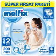 Molfix No:2 Mini 200 Adet Bebek Bezi