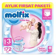 Molfix No:3 Midi 172 Adet Külot Bebek Bezi