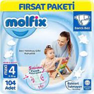Molfix No:4 Maxi 104 Adet Bebek Bezi