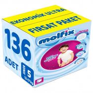 Molfix No:5 Junior 136 Adet Külot Bebek Bezi