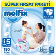 Molfix No:5 Junior 180 Adet Bebek Bezi
