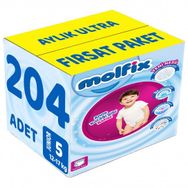 Molfix No:5 Junior 204 Adet Külot Bebek Bezi