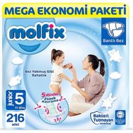 Molfix No:5 Junior 216 Adet Bebek Bezi