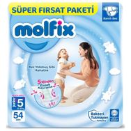 Molfix No:5+ Junior Plus 54 Adet Bebek Bezi