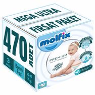 Molfix Premium No:3 Midi 470 Adet Bebek Bezi