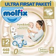Molfix Pure&Soft No:2 Mini 448 Adet Bebek Bezi