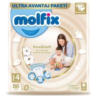 Molfix Pure&Soft No:4 Maxi 86 Adet Bebek Bezi