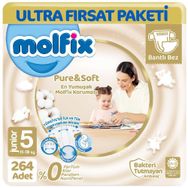 Molfix Pure&Soft No:5 Junior 264 Adet Bebek Bezi