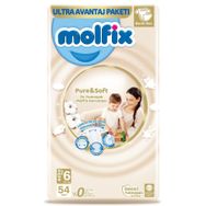 Molfix Pure&Soft No:6 XLarge 54 Adet Bebek Bezi