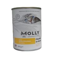 Molly 400 gr Sos İçinde Tavuk Etli Kedi Konservesi