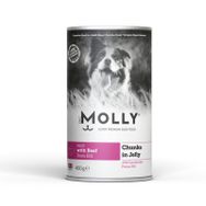 Molly Jöle İçinde Parça Dana Etli Yetişkin 400 gr Köpek Konservesi