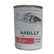 Molly Kuzu Etli Jöle İçinde Parca Etli 400 Gr Kedi Konservesi
