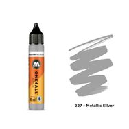 Molotow One4All 30 ml Metallic Silver 227 Akrilik Refill