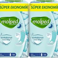 Molped Extra Hijyen Antibakteriyel Gece 2x18 Adet Hijyenik Ped