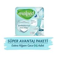 Molped Extra Hijyen Antibakteriyel Gece 6X 16 Adet Hijyenik Ped