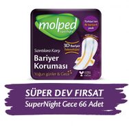 Molped Gece 66 Adet Super Night Hijyenik Ped