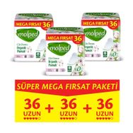 Molped Pure&soft Uzun Süper Mega Paket 108 Adet Hijyenik Ped