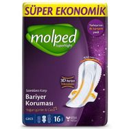 Molped Süper Night Süper Ekonomik Gece 16 Adet Hijyenik Ped
