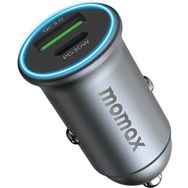 Momax UC18E Move 30W Dual Port Araç İçi Gri Şarj Cihazı