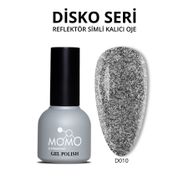Momo D010 Siyah 10 ml Disko Kalıcı Oje
