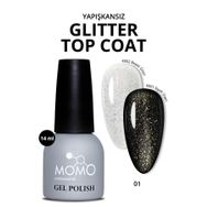 Momo Glitter Top Coat 01 14 ml Kalıcı Oje