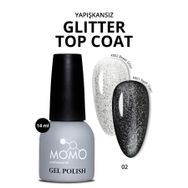 Momo Glitter Top Coat 02 14 ml Kalıcı Oje