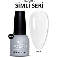 Momo Professional S015 Simli Beyaz 14 ml Kalıcı Oje
