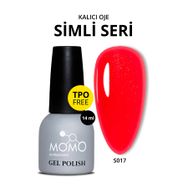 Momo Professional S017 Hafif Simli Kırmızı 14 ml Kalıcı Oje