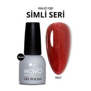 Momo Professional S027 Yoğun Işıltılı Bordo Kırmızı 14 ml Kalıcı Oje