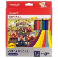 Monami Triangle Jumbo Üçgen 12 Renk Kuru Boya