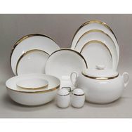 Monno 9959R32 Aron Gold 59 Parça 12 Kişilik Bone China Yemek Takımı
