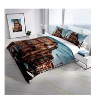 Monohome Apartman 3D Pamuk Saten Çift Kişilik 200x220 cm Nevresim Takımı