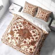 Monohome Brown Figure 3d Pamuk Saten Çift Kişilik Nevresim Takımı