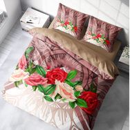Monohome Brown&Roses 3D Çift Kişilik Nevresim Takımı