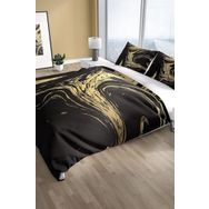 Monohome Cattleya Black Design 3D Pamuk Saten Çift Kişilik Nevresim Takımı