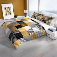 Monohome Cattleya Checkers 3d Pamuk Saten Çift Kişilik Nevresim Takımı