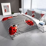 Monohome Cattleya Ladybug 3d Pamuk Saten Çift Kişilik Nevresim Takımı