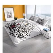 Monohome Cattleya Leopard 3D Pamuk Saten Çift Kişilik Nevresim Takımı