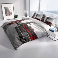 Monohome Cattleya London 3D Pamuk Saten Çift Kişilik Nevresim Takımı
