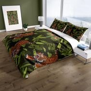 Monohome Cattleya Tigers 3d Pamuk Saten Çift Kişilik Nevresim Takımı