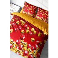 Monohome Emoji In Red 3D Pamuk Saten Çift Kişilik 200x220 cm Nevresim Takımı