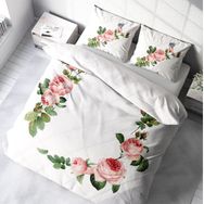 Monohome Flower-White Naturel Çift Kişilik Nevresim Takımı