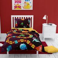 Monohome Gezegen Sayılar 3D Pamuk Saten Renkli Çocuk 160x220 cm Nevresim Takımı
