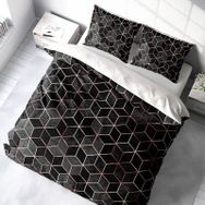 Monohome Gold Cube 3d Pamuk Saten Çift Kişilik Nevresim Takımı