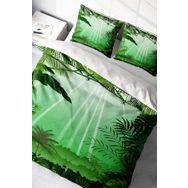 Monohome Green Life 3D Pamuk Saten Renkli Çift Kişilik 200x220 cm Nevresim Takımı