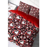 Monohome Heart Lips 3D Pamuk Saten Çift Kişilik 200x220 cm Nevresim Takımı
