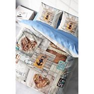 Monohome La Mer 3D Pamuk Saten Çift Kişilik 200x220 cm Nevresim Takımı