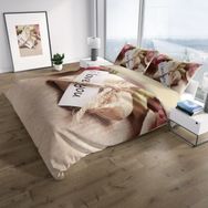 Monohome Love You 3D Pamuk Saten Çift Kişilik 200x220 cm Nevresim Takımı
